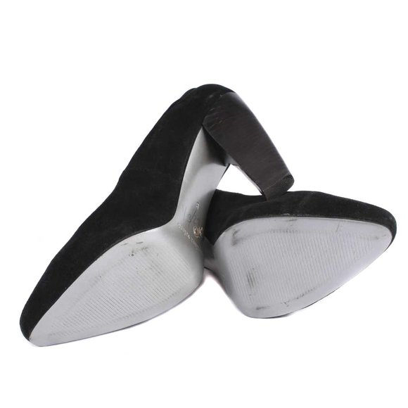 MARTINEZ VALERO Black Suede Almond Toe Heel Pumps - Picture 5 of 8